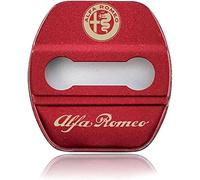 JIGMOD 4 Pièces Cas de Couverture de Serrure de Porte de Style de Voiture pour Alfa Romeo Giulietta Stelvio 4C Tonale Giulia, Cache-Verrou de Porte, Antirouille Voiture Accessoires