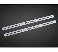 JIGMOD 4 Pièces Voiture Protecteur Seuil Porte pour Alfa Romeo Giulietta, Seuil de Porte en Acier Inoxydable, Antidérapant Anti-Rayures Accessoires Voiture