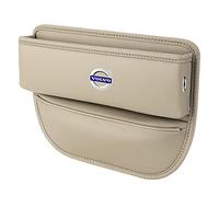 JIGMOD Voiture Siège D'écart Organisateur pour Volvo XC60/XC90/S60/S90/XC40, Multifonctionnelle Boîte de Rangement pour Siège Écart de Voiture, Voiture Accessoires,D Beige
