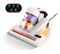JIGOO Aspirateur Matelas Anti Acariens avec Affichage LED Intelligent, Capteur de Poussière d'acariens, lumière UV-C, Combat Les punaises de lit, Élimine 99,9% des allergènes, Spécial Allergies