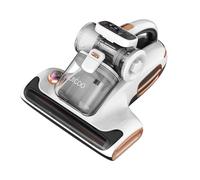 JIGOO Aspirateur Matelas Anti Acariens avec lumière UV, 700W 15Kpa 99,99% de propreté, Afficheur Intelligent, Chauffage Rapide,Conception à Faible Bruit, Double Espace (T600-W)