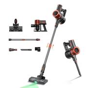 JIGOO C200 Aspirateur sans Fil : 40 Min Autonomie, Balai Électrique sans Fil, Aspiration Puissante, Anti-Enchevêtrement, Portable pour Maison/Moquettes/Carrelage/Poils d'animaux
