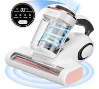 JIGOO J300 Aspirateur Matelas Anti-Acariens avec Capteur d'Acariens et écran numérique Intelligent, 500W Aspirateur Canapé avec Lampe UV, pour Allergiques, élimine des Allergènes de Lits et Canapés