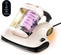 JIGOO S100 Aspirateur Matelas Anti Acariens avec Lumière UV, Punaise de Lit Élimine 99% des allergènes, capteur d'acariens, Affichage LED, Vibration, ultrasons, pour Allergiques, pour Matelas, Canapés