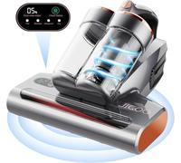 JIGOO S300 Pro Aspirateur Anti-acariens Intelligent, 500 W Aspirateur Matelas avec lumière UV, capteur d'acariens, Affichage LED, Chauffage Fonction, Spécial Allergies, pour Matelas, Canapés, Lit