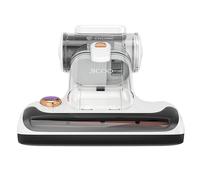 JIGOO T600 Aspirateur pour matelas de lit Conception à double tasse - Élimination des acariens à 99,99 % avec système de diffusion d'arômes blanc