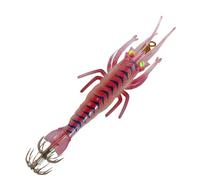 Jigs de calmar pour la pêche en eau salée | Éclairage doux, équipement de pêche sombre, appât de crevettes et jig de calmar - Pour les amateurs de pier et de lancer sur la rive, les débutants ainsi