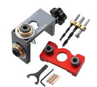 Jigs de perçage à trous droits, gabarits pour menuiserie - Kit de perforation réglable - Outils de travail du bois - Accessoires pour gabarit