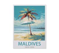 Jigsaw 1000 Pieces，Maldives Indian Ocean，DIY Art for Grown Ups Adults（26x38cm）-EG34