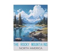 Jigsaw 1000 Pieces，The Rocky Mountains North，DIY Art for Grown Ups Adults（26x38cm）-FL75