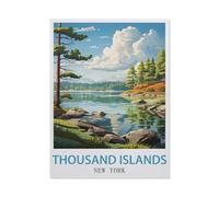 Jigsaw 1000 Pieces，Thousand Islands New York，DIY Art for Grown Ups Adults（38x52cm）-EV54