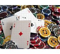 Jigsaw Adulte 1000 Pièces Puzzle Chip Poker Puzzle Jeu Cadeau