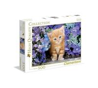 Clementoni Puzzle 30415.8 – Chat roux dans les fleurs – 500 pièces