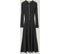 Jigsaw Jigsaw Black Charcoal Multi Button Rib Knit Dress Black L