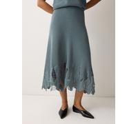 Jigsaw Jigsaw Blue Abstract Lace Knitted Skirt Blue XS