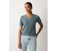 Jigsaw Jigsaw Blue Abstract Lace Knitted Top