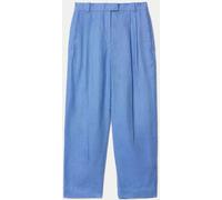 Jigsaw Jigsaw Blue Linen Pleat Tapered Trousers