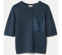 Jigsaw Jigsaw Blue Linen Silk Pocket T-Shirt