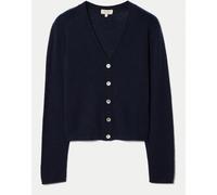 Jigsaw Jigsaw Blue Merino Cashmere V-Neck Cardigan