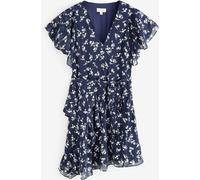 Jigsaw Jigsaw Blue Swirl Posy Mini Dress Blue 14