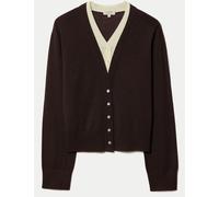 Jigsaw Jigsaw Brown Merino Double Layer Cardigan