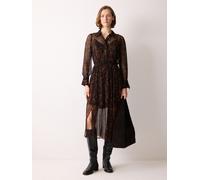Jigsaw Jigsaw Brown Wild Feather Shirt Dress Brown EU 36 (UK 8)