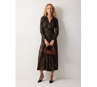 Jigsaw Jigsaw Gold Crackle Dress Gold L (EU 44-46)