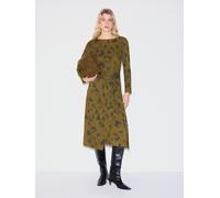 Jigsaw Jigsaw Green Ink Cloud Crinkle Knot Dress Green XL (EU 48-50)