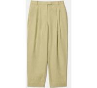Jigsaw Jigsaw Green Linen Pleat Tapered Trousers