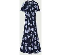 Jigsaw Jigsaw Navy Fallen Peony Bias Dress Navy EU 34 (UK 6)