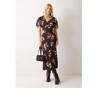 Jigsaw Jigsaw Purple Spray Floral Satin Bias Dress Purple 12