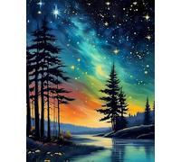 Jigsaw Jigsaw Puzzle 1000 Pièces Adultes, Rêve Aurore Boréale Paysage Naturel Puzzle Adultes 1000 Pièces, Impossible Classique Puzzles comme Cadeau et Décoration (70x50cm)