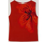Jigsaw Jigsaw Red Fire Flower Printed Jersey Top