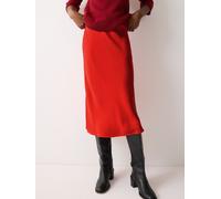 Jigsaw Jigsaw Red Satin Bias Midi Skirt Red EU 46 (UK 18)