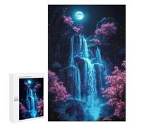 Jigsaw Lot de 1000 puzzles pour adolescents Japan Neon Cherry Blossom Jeu pratique cadeau d'anniversaire cadeau d'anniversaire 1000 pièces