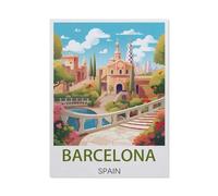 Jigsaw Puzzle 1000 Piece，Barcelona Spain，Classic Puzzle DIY Kit Paper Toy Unique Gift Home Decor（50x70cm）-EX38