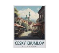 Jigsaw Puzzle 1000 Piece，Cesky Krumlov Czech Republic，Adult Puzzle DIY Kit Paper Puzzle Modern Home Decor Unique Gift（38x52cm）-BB67