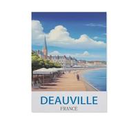 Jigsaw Puzzle 1000 Piece，Deauville France，Classic Puzzle DIY Kit Paper Toy Unique Gift Home Decor（50x70cm）-EA17