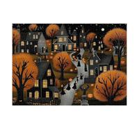 Jigsaw Puzzle - 1000 Piece Halloween Games for Brain Training, Interactive Fall Scene Toy with Seasonal Artwork, Game Puzzle for Home Decor and Holiday Gatherings, Kids Teens Adult, 27.56 inches