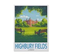 Jigsaw Puzzle 1000 Piece，Highbury Fields London，Classic Puzzle Adult Puzzle DIY Kit Paper Toy Unique Gift Modern Home Decor（50x70cm）-FD20