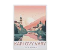 Jigsaw Puzzle 1000 Piece，Karlovy Vary Czech Republic，Adult Puzzle DIY Kit Paper Puzzle Modern Home Decor Unique Gift（26x38cm）-ET67