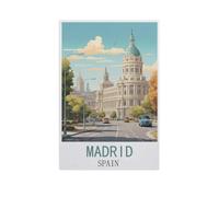 Jigsaw Puzzle 1000 Piece，Madrid Spain，Wood Jigsaw Puzzle for Kids Adult, Puzzle Game Toys Gift for Wall Decoration（38x52cm）-FU33