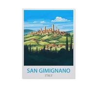 Jigsaw Puzzle 1000 Piece，San Gimignano Italy，Classic Puzzle DIY Kit Paper Toy Unique Gift Home Decor（38x52cm）-FA18