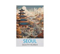 Jigsaw Puzzle 1000 Piece，Seoul South Korea，Paper Jigsaw Puzzle for Kids Adult, Puzzle Game Toys Gift for Wall Decoration（50x70cm）-FW33