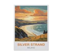Jigsaw Puzzle 1000 Piece，Silver Strand Ireland，Adult Puzzle DIY Kit Paper Puzzle Modern Home Decor Unique Gift（50x70cm）-FE88