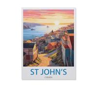 Jigsaw Puzzle 1000 Piece，St John's Canada，Classic Puzzle DIY Kit Paper Toy Unique Gift Home Decor（38x52cm）-EF97