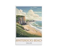 Jigsaw Puzzle 1000 Piece，Whiterocks Beach England Posters Classic Puzzle 3D Puzzle DIY kit Paper Toys Unique Gift Residential Culture 38x26cm