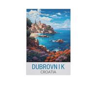 Jigsaw Puzzle 1000 Pièces Adultes，Dubrovnik, Croatie，Papier Puzzle Classique Jigsaw Puzzle pour Garçons Filles HD Impression Affiche Cadeau De Noël（38x26cm）-AM24