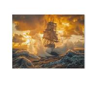 Jigsaw Puzzle 1000 Pièces Adultes，Le Navire Peut Rester en sécurité dans Le Port, mais Les navires ne sont Pas construits pour ça，Papier Jigsaw Puzzle pour Garçons Filles Cadeau De Noël（38x26cm）-Y36