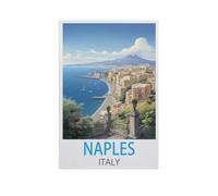 Jigsaw Puzzle 1000 Pièces Adultes,Naples, Italie,Papier Puzzle Classique Jigsaw Puzzle pour Garçons Filles HD Impression Affiche Cadeau De Noël(50x70cm)-L84